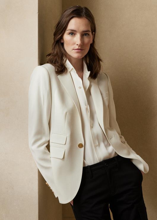 chamarra parker de lana elástica mujer crema Ralph Lauren 2XR2V3441
