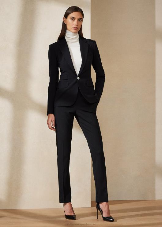 chamarra parker de lana elástica mujer negro Ralph Lauren 2XR2V3443