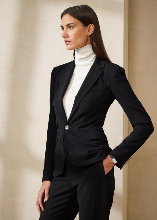 chamarra parker de lana elástica mujer negro Ralph Lauren 2XR2V3443