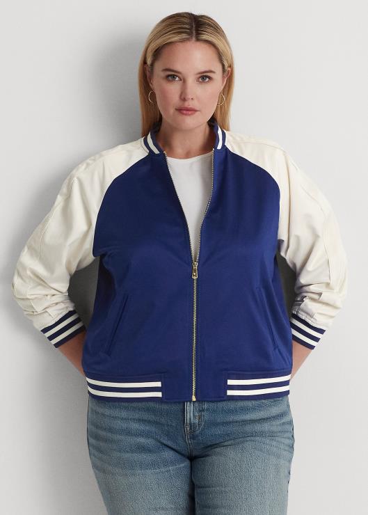 chaqueta bomber de raso mujer azul marino refinado/crema Ralph Lauren 2XR2V4622