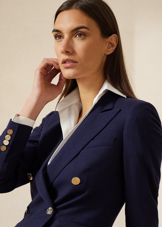 chaqueta camden de crepé de lana mujer Armada Ralph Lauren 2XR2V3460