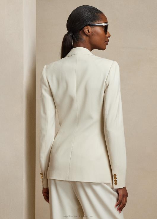 chaqueta camden en mezcla de lana mujer crema de lujo Ralph Lauren 2XR2V9135