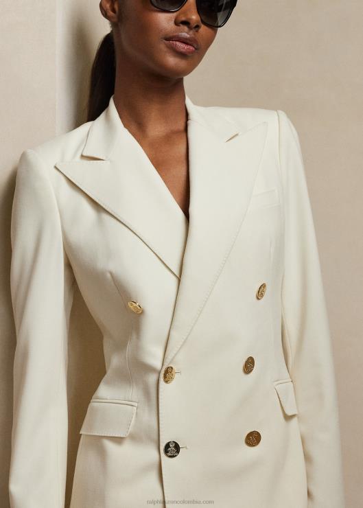 chaqueta camden en mezcla de lana mujer crema de lujo Ralph Lauren 2XR2V9135