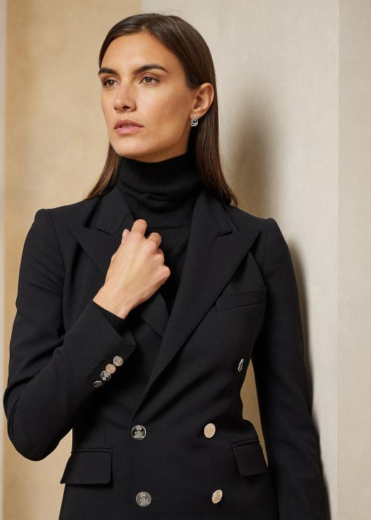 chaqueta camden en mezcla de lana mujer negro Ralph Lauren 2XR2V9134