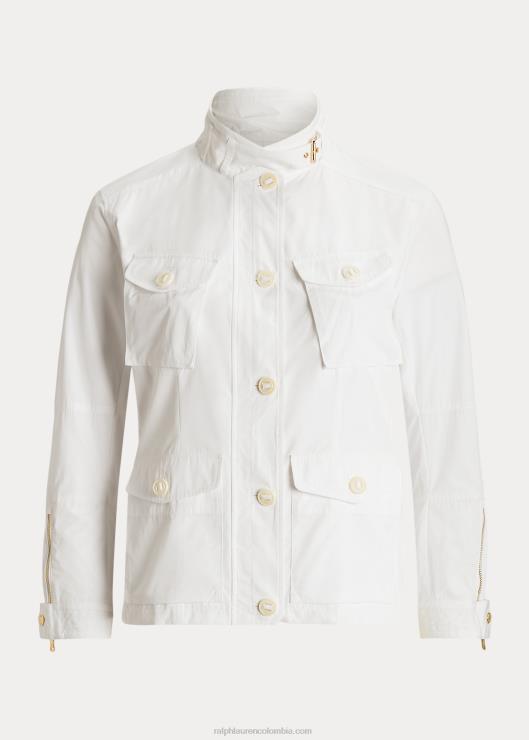 chaqueta militar de tafetán repelente al agua mujer blanco Ralph Lauren 2XR2V4793
