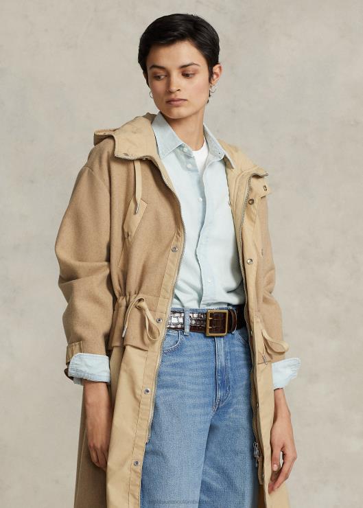 chaqueta militar larga con capucha mujer bronceado monumento Ralph Lauren 2XR2V3229