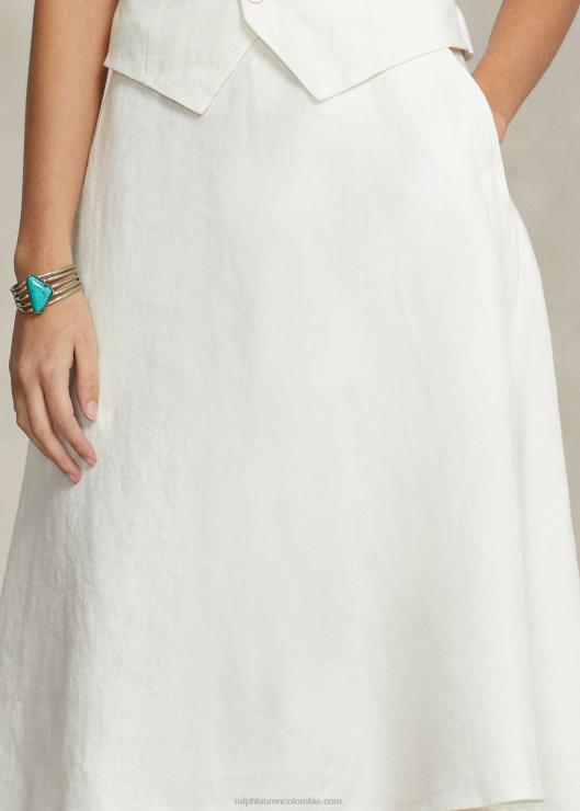 falda acampanada de lino mujer nevis Ralph Lauren 2XR2V2931