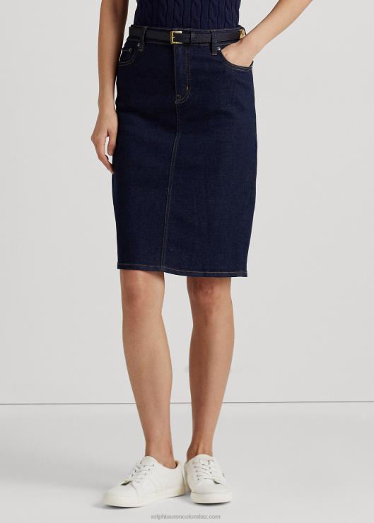 falda de mezclilla mujer enjuagar lavar Ralph Lauren 2XR2V4012