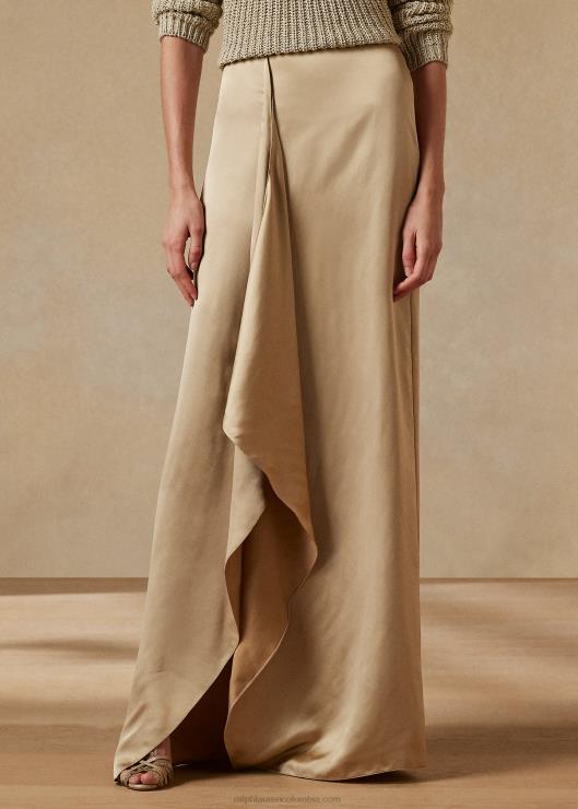 falda de satén lavado ellwood mujer Miel Ralph Lauren 2XR2V9273
