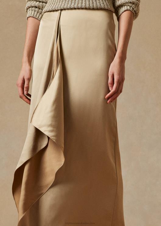 falda de satén lavado ellwood mujer Miel Ralph Lauren 2XR2V9273