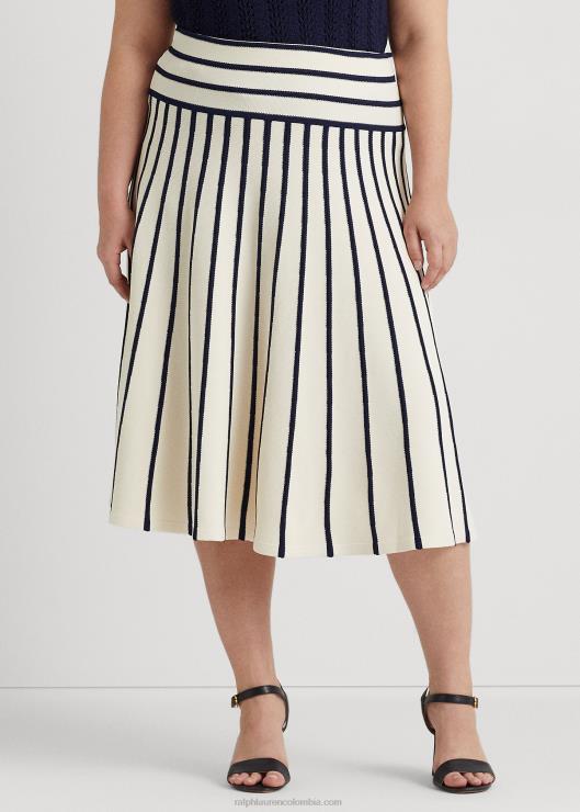 falda midi tejida a rayas mujerRalph Lauren 2XR2V4700