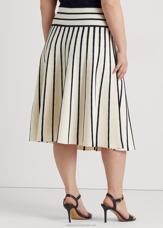 falda midi tejida a rayas mujerRalph Lauren 2XR2V4700