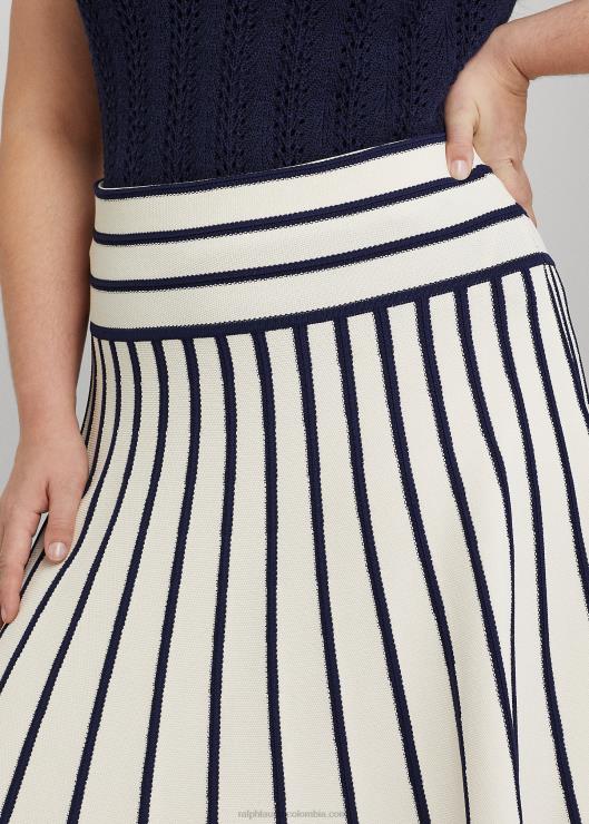 falda midi tejida a rayas mujerRalph Lauren 2XR2V4700