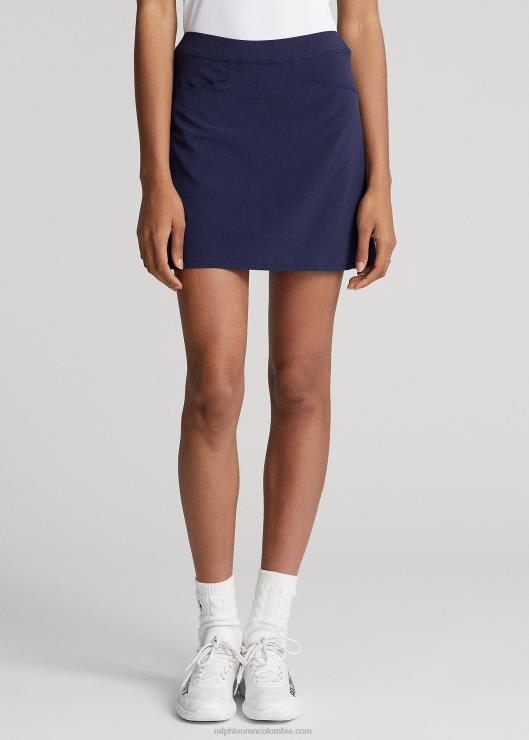 falda pantalón elástica con pliegues en la espalda mujer azul marino refinado Ralph Lauren 2XR2V9395