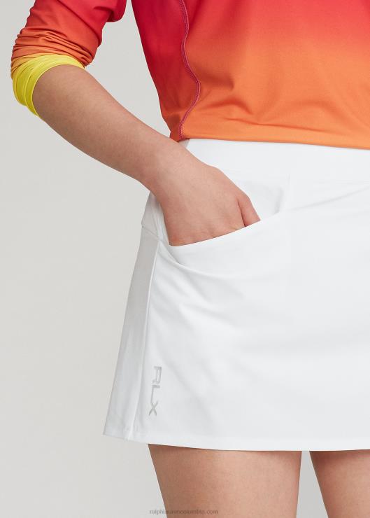falda pantalón plisada elástica en cuatro direcciones mujer Ceramica Blanca Ralph Lauren 2XR2V3757