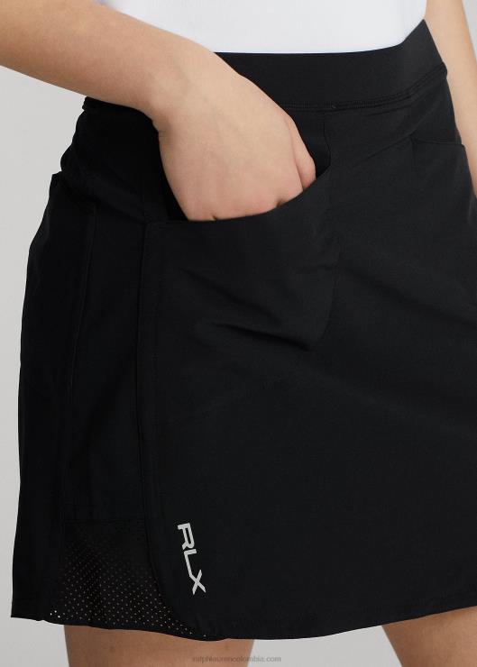 falda pantalón stretch perforada mujer negro Ralph Lauren 2XR2V3693