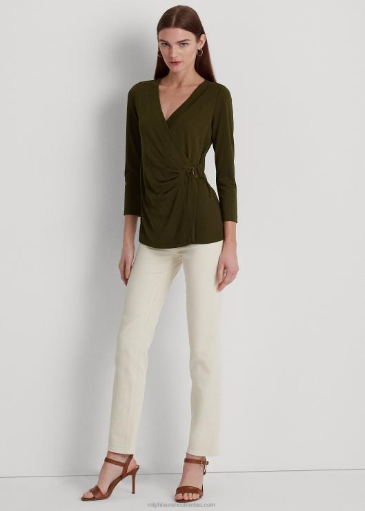 top de punto elástico mujer verde botánico Ralph Lauren 2XR2V4280