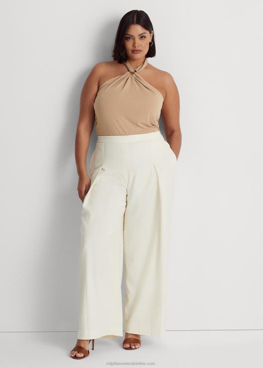 top halter de jersey elástico con anillas en la parte delantera mujer bronceado de abedul Ralph Lauren 2XR2V4506