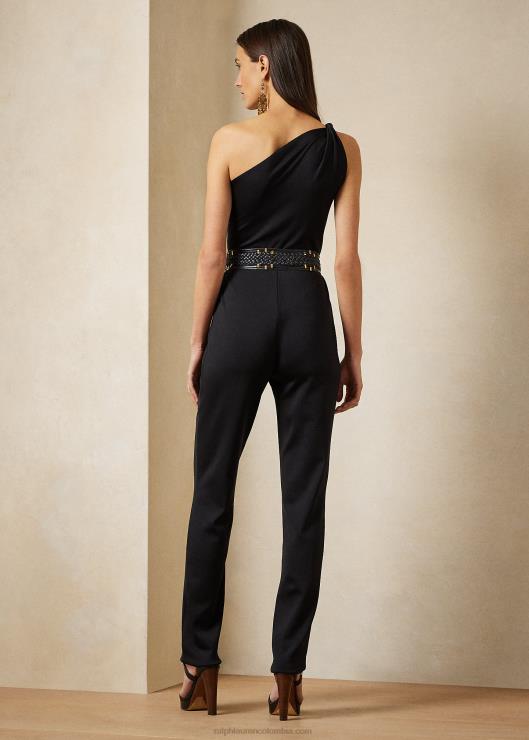 mono de suéter de seda con un hombro mujer negro Ralph Lauren 2XR2V3600