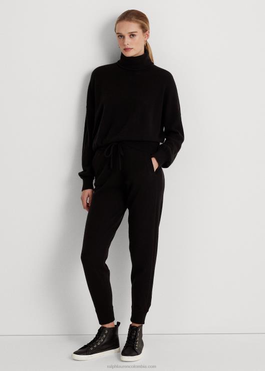 jogger de cachemira lavable mujer negro Ralph Lauren 2XR2V9593