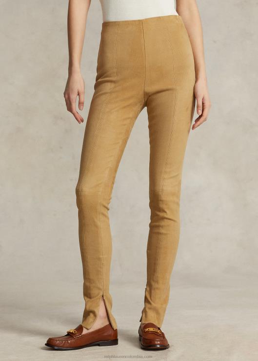 leggins de ante de piel de cordero mujer arena Ralph Lauren 2XR2V3120