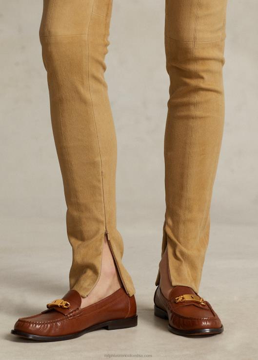 leggins de ante de piel de cordero mujer arena Ralph Lauren 2XR2V3120