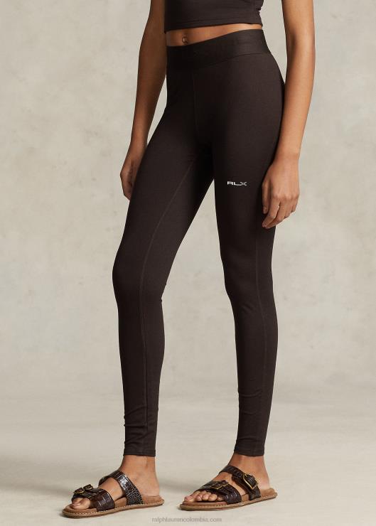 leggins elásticos con logo repetido mujer marrón antiguo Ralph Lauren 2XR2V3070