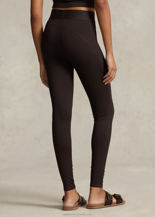 leggins elásticos con logo repetido mujer marrón antiguo Ralph Lauren 2XR2V3070