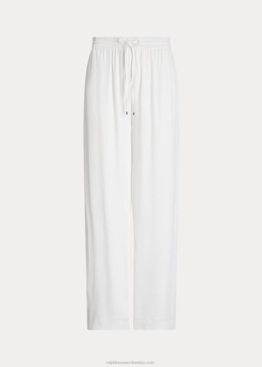 pantalón ancho de sarga mujer blanco Ralph Lauren 2XR2V4325