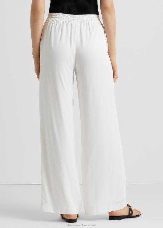pantalón ancho de sarga mujer blanco Ralph Lauren 2XR2V4325