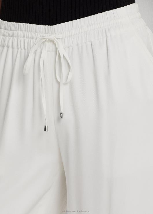 pantalón ancho de sarga mujer blanco Ralph Lauren 2XR2V4325
