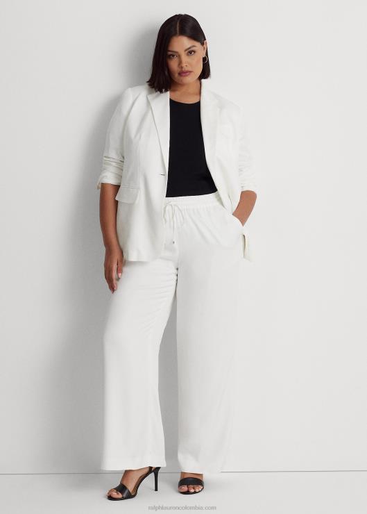 pantalón ancho de sarga mujer blanco Ralph Lauren 2XR2V4576