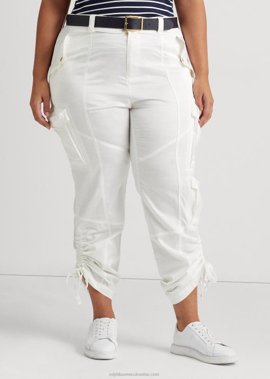 pantalón cargo de shantung mujer blanco Ralph Lauren 2XR2V4800