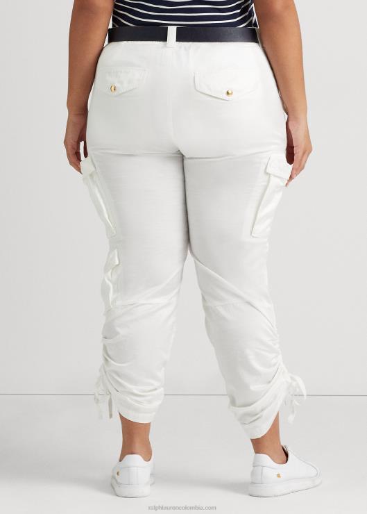 pantalón cargo de shantung mujer blanco Ralph Lauren 2XR2V4800