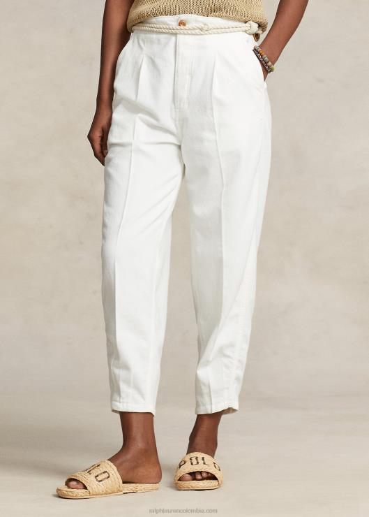 pantalón chino zanahoria mujer blanco Ralph Lauren 2XR2V2959