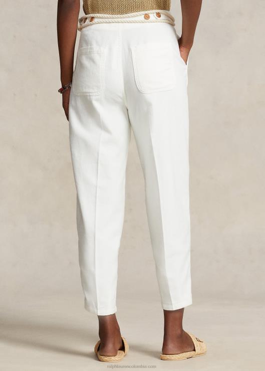 pantalón chino zanahoria mujer blanco Ralph Lauren 2XR2V2959
