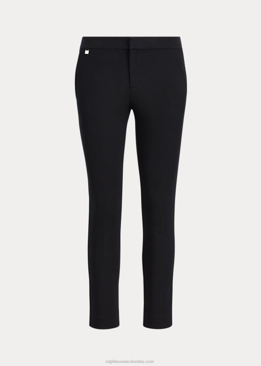 pantalón de algodón elástico mujer negro Ralph Lauren 2XR2V4478