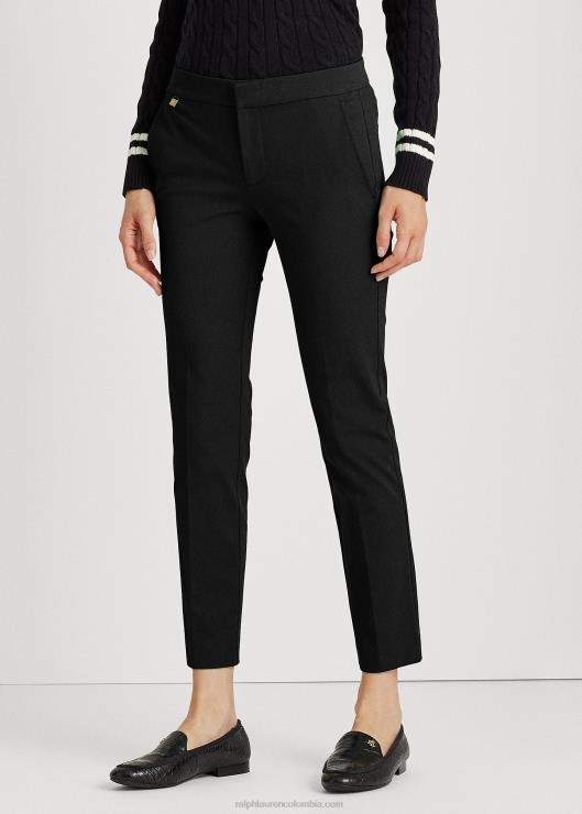 pantalón de algodón elástico mujer negro Ralph Lauren 2XR2V4478