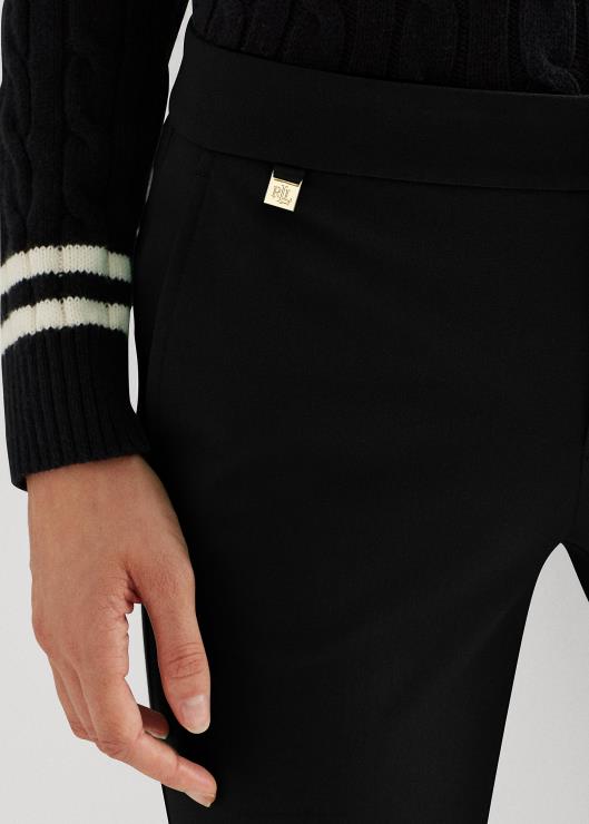 pantalón de algodón elástico mujer negro Ralph Lauren 2XR2V4478