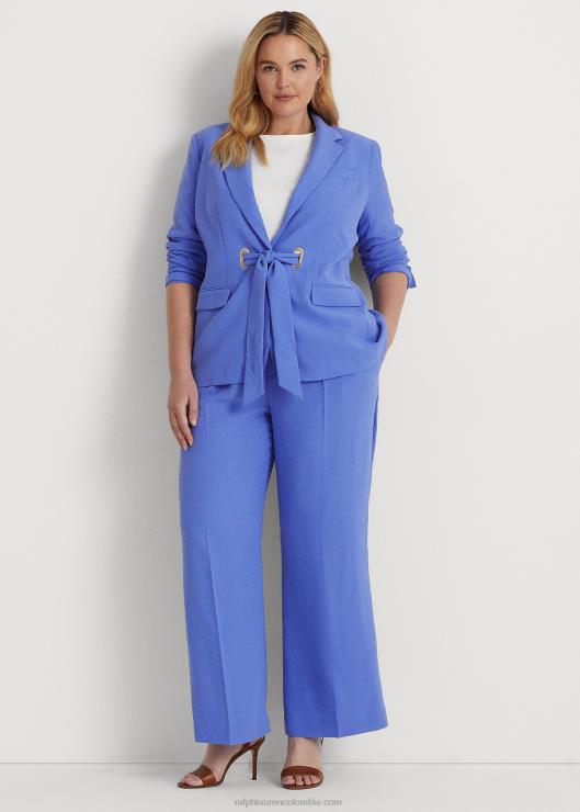 pantalón de georgette plisado mujer azul nueva inglaterra Ralph Lauren 2XR2V4804