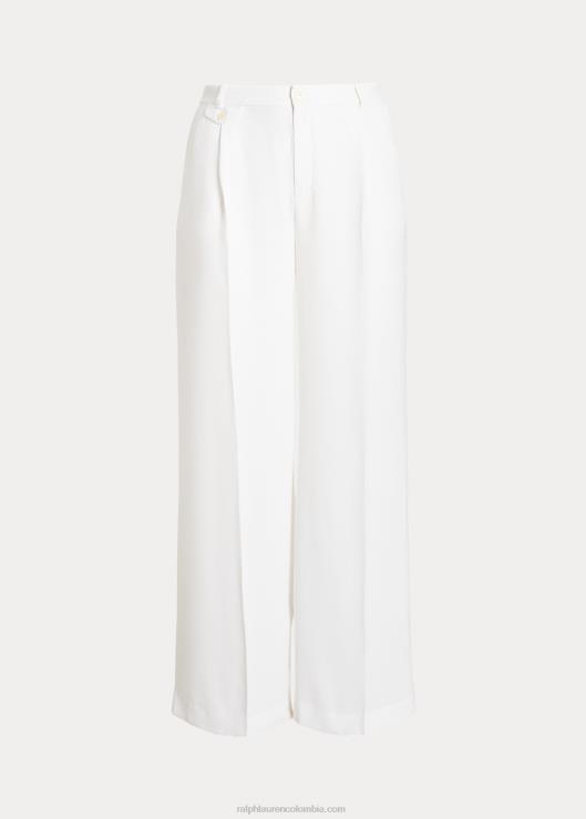 pantalón de georgette plisado mujer blanco Ralph Lauren 2XR2V4805