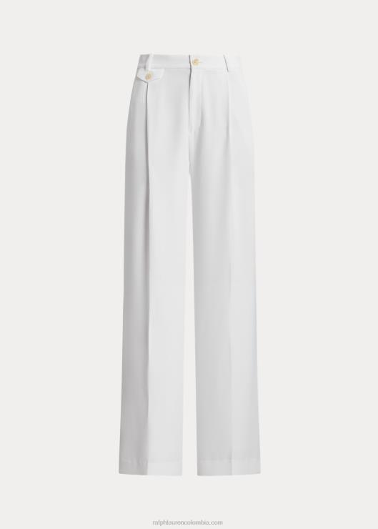pantalón de georgette plisado mujer blanco Ralph Lauren 2XR2V4894