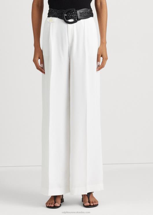pantalón de georgette plisado mujer blanco Ralph Lauren 2XR2V4894