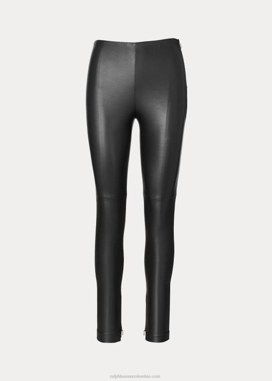 pantalón eleanora de cuero elástico mujer negro Ralph Lauren 2XR2V9367