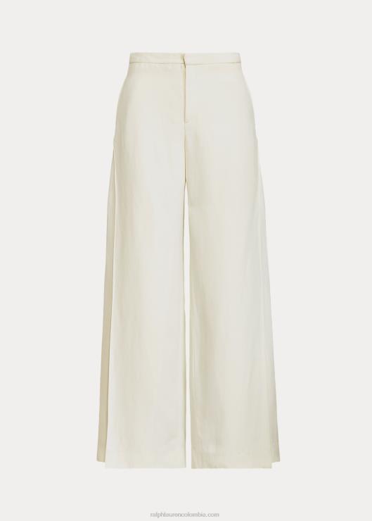pantalón leora de mezcla de lino mujer blanquecino Ralph Lauren 2XR2V3497
