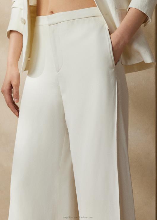 pantalón leora de mezcla de lino mujer blanquecino Ralph Lauren 2XR2V3497
