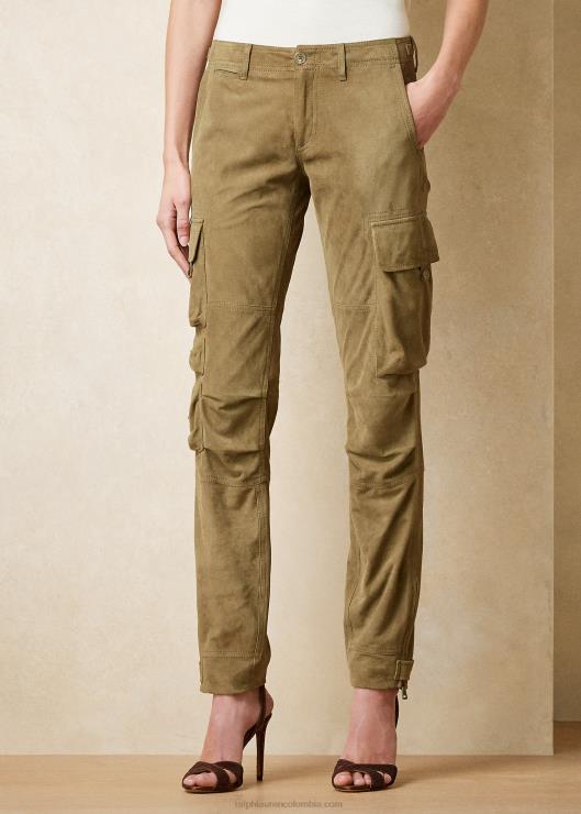 pantalón mitchell de ante mujer liquen verde Ralph Lauren 2XR2V3574