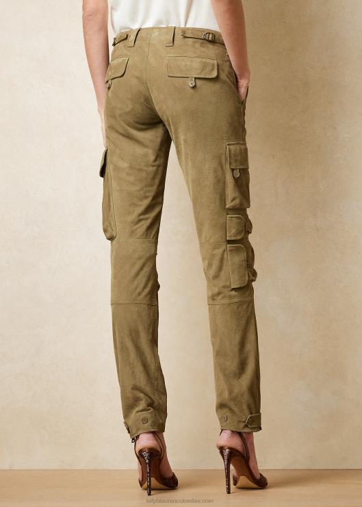 pantalón mitchell de ante mujer liquen verde Ralph Lauren 2XR2V3574