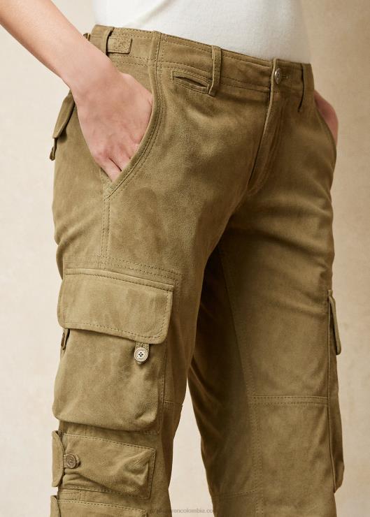 pantalón mitchell de ante mujer liquen verde Ralph Lauren 2XR2V3574