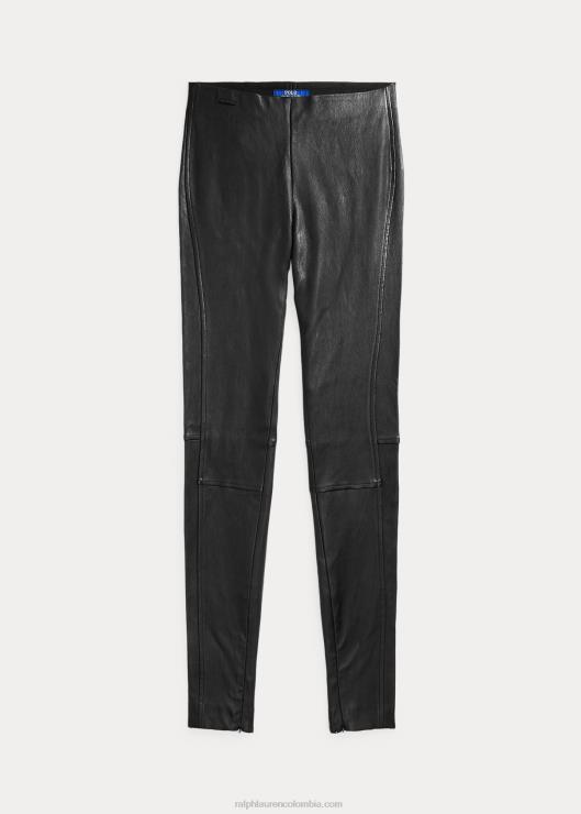 pantalón pitillo de cuero mujer negro Ralph Lauren 2XR2V3342